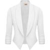 image:imageHybrid amp Company Versatile and Modern Womens Nylon Ponte De Roma Open Blazer JacketJk11331073twhite