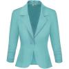 image:imageHybrid amp Company Womens Lightweight Casual Work Office Stretch Ponte Cardigan Blazer Jacket Made in USAAqua