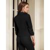 image:imageHybrid amp Company Womens Lightweight Casual Work Office Stretch Ponte Cardigan Blazer Jacket Made in USABlack