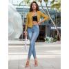 image:imageHybrid amp Company Womens Lightweight Casual Work Office Stretch Ponte Cardigan Blazer Jacket Made in USAMustard