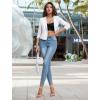 image:imageHybrid amp Company Womens Lightweight Casual Work Office Stretch Ponte Cardigan Blazer Jacket Made in USAWhite
