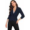 image:imageHybrid amp Company Womens Lightweight Casual Work Office Stretch Ponte Cardigan Blazer Jacket Made in USANavy