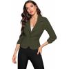 image:imageHybrid amp Company Womens Lightweight Casual Work Office Stretch Ponte Cardigan Blazer Jacket Made in USAOlive