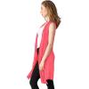 image:imageHybrid amp Company Womens Casual Sleeveless Open Front Drape CardiganNeon Pink