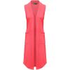 image:imageHybrid amp Company Womens Casual Sleeveless Open Front Drape CardiganNeon Pink