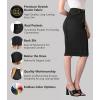 image:imageLexi Womens Stretch Pencil Skirts with Functional Pockets A Line amp Destructed Mini Denim SkirtsBlack