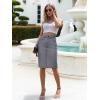 image:imageLexi Womens Stretch Pencil Skirts with Functional Pockets A Line amp Destructed Mini Denim SkirtsGrey