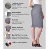 image:imageLexi Womens Stretch Pencil Skirts with Functional Pockets A Line amp Destructed Mini Denim SkirtsGrey