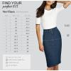 image:imageLexi Womens Stretch Pencil Skirts with Functional Pockets A Line amp Destructed Mini Denim SkirtsMedium Blue