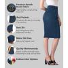 image:imageLexi Womens Stretch Pencil Skirts with Functional Pockets A Line amp Destructed Mini Denim SkirtsMedium Blue
