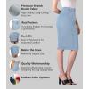 image:imageLexi Womens Stretch Pencil Skirts with Functional Pockets A Line amp Destructed Mini Denim SkirtsSk22883light Wash