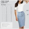 image:imageLexi Womens Stretch Pencil Skirts with Functional Pockets A Line amp Destructed Mini Denim SkirtsSk22883light Wash
