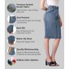 image:imageLexi Womens Stretch Pencil Skirts with Functional Pockets A Line amp Destructed Mini Denim SkirtsSk22890potassium