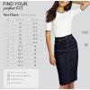 image:imageLexi Womens Stretch Pencil Skirts with Functional Pockets A Line amp Destructed Mini Denim SkirtsSkrk0064dark Wash