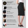image:imageLexi Womens Stretch Pencil Skirts with Functional Pockets A Line amp Destructed Mini Denim SkirtsSks19410black