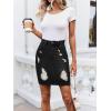 image:imageLexi Womens Stretch Pencil Skirts with Functional Pockets A Line amp Destructed Mini Denim SkirtsSks22895black