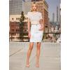 image:imageLexi Womens Stretch Pencil Skirts with Functional Pockets A Line amp Destructed Mini Denim SkirtsSks22895white