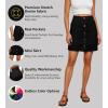 image:imageLexi Womens Stretch Pencil Skirts with Functional Pockets A Line amp Destructed Mini Denim SkirtsSks48012black