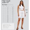 image:imageLexi Womens Stretch Pencil Skirts with Functional Pockets A Line amp Destructed Mini Denim SkirtsSks48013white