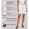 image:imageLexi Womens Stretch Pencil Skirts with Functional Pockets A Line amp Destructed Mini Denim SkirtsSks48013white