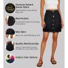 image:imageLexi Womens Stretch Pencil Skirts with Functional Pockets A Line amp Destructed Mini Denim SkirtsSks48015black