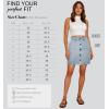 image:imageLexi Womens Stretch Pencil Skirts with Functional Pockets A Line amp Destructed Mini Denim SkirtsSks48017light Wash