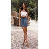 image:imageLexi Womens Stretch Pencil Skirts with Functional Pockets A Line amp Destructed Mini Denim SkirtsSks48020potassium