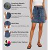 image:imageLexi Womens Stretch Pencil Skirts with Functional Pockets A Line amp Destructed Mini Denim SkirtsSks48020potassium