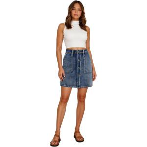 image:imageLexi Womens Stretch Pencil Skirts with Functional Pockets A Line amp Destructed Mini Denim SkirtsSks48020potassium