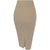image:imageHybrid amp Company Womens Premium Nylon Ponte Stretch High Waist Pencil Suit Skirt Below Knee1073tbeigeKhak