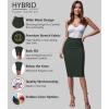 image:imageHybrid amp Company Womens Premium Nylon Ponte Stretch High Waist Pencil Suit Skirt Below Knee1073thuntergreen