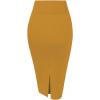 image:imageHybrid amp Company Womens Premium Nylon Ponte Stretch High Waist Pencil Suit Skirt Below Knee1073tmustard