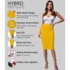 image:imageHybrid amp Company Womens Premium Nylon Ponte Stretch High Waist Pencil Suit Skirt Below KneeBright Yellow