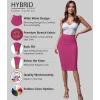image:imageHybrid amp Company Womens Premium Nylon Ponte Stretch High Waist Pencil Suit Skirt Below KneeFuchsia