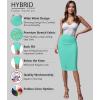 image:imageHybrid amp Company Womens Premium Nylon Ponte Stretch High Waist Pencil Suit Skirt Below KneeLight Green