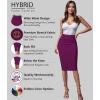 image:imageHybrid amp Company Womens Premium Nylon Ponte Stretch High Waist Pencil Suit Skirt Below KneeMagenta