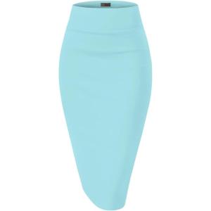 image:imageHybrid amp Company Womens Premium Nylon Ponte Stretch High Waist Pencil Suit Skirt Below Knee1073taqua