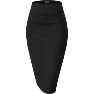 image:imageHybrid amp Company Womens Premium Nylon Ponte Stretch High Waist Pencil Suit Skirt Below Knee1073tblack