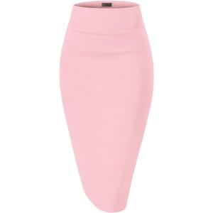 image:imageHybrid amp Company Womens Premium Nylon Ponte Stretch High Waist Pencil Suit Skirt Below Knee1073tblush