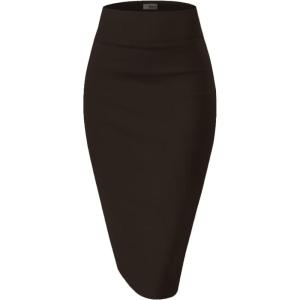 image:imageHybrid amp Company Womens Premium Nylon Ponte Stretch High Waist Pencil Suit Skirt Below Knee1073tbrown
