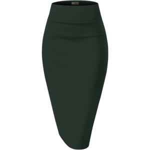 image:imageHybrid amp Company Womens Premium Nylon Ponte Stretch High Waist Pencil Suit Skirt Below Knee1073thuntergreen