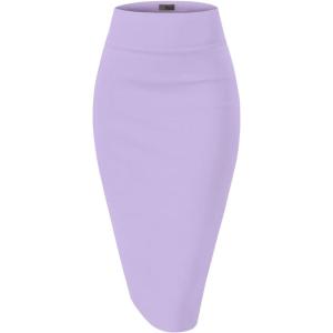 image:imageHybrid amp Company Womens Premium Nylon Ponte Stretch High Waist Pencil Suit Skirt Below Knee1073tlilac