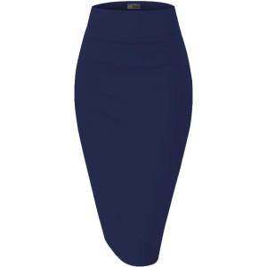 image:imageHybrid amp Company Womens Premium Nylon Ponte Stretch High Waist Pencil Suit Skirt Below Knee1073tnavy