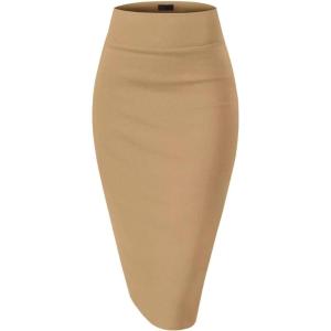 image:imageHybrid amp Company Womens Premium Nylon Ponte Stretch High Waist Pencil Suit Skirt Below Knee1073tnude