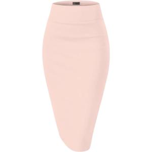image:imageHybrid amp Company Womens Premium Nylon Ponte Stretch High Waist Pencil Suit Skirt Below Knee1073tpeach