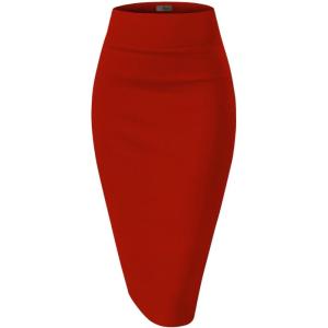 image:imageHybrid amp Company Womens Premium Nylon Ponte Stretch High Waist Pencil Suit Skirt Below Knee1073tred
