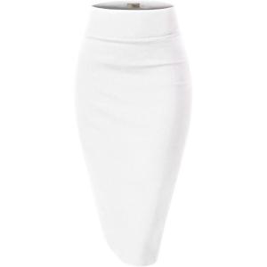 image:imageHybrid amp Company Womens Premium Nylon Ponte Stretch High Waist Pencil Suit Skirt Below Knee1073twhite