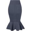 image:imageHyBrid amp Company Womens Premium Nylon Ponte Stretch Office Fishtail Pencil Skirt High Waist Made in The USA Below KneeHeathernavyksk450101073t