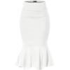 image:imageHyBrid amp Company Womens Premium Nylon Ponte Stretch Office Fishtail Pencil Skirt High Waist Made in The USA Below KneeIvoryksk450101073t