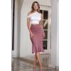 image:imageHyBrid amp Company Womens Premium Nylon Ponte Stretch Office Fishtail Pencil Skirt High Waist Made in The USA Below KneeKsk450101073tdarkrose